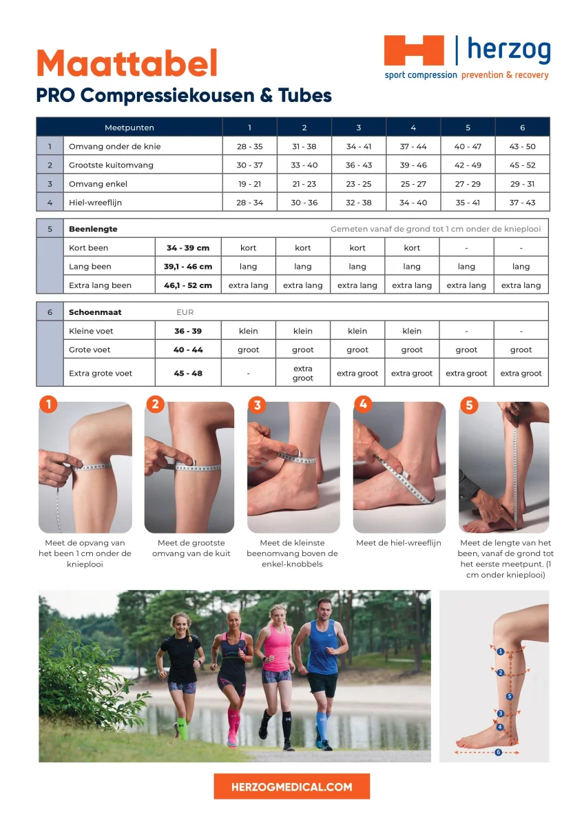 Herzog Compressiekousen Pro Wit - Afbeelding 3