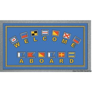 ”Welcome on Board” Deurmat met Landvlaggen